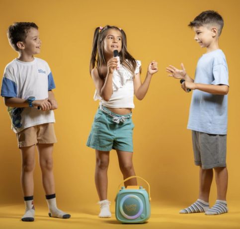 Bluetooth Karaoke Set Mikrofon a reproduktor KidsVoice Mint